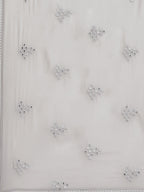 Tikhi Imli Grey Embroidered Mirror-Work Saree - Distacart
