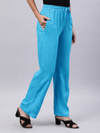 Souchii Blue Liva Ethnic Palazzos - Distacart