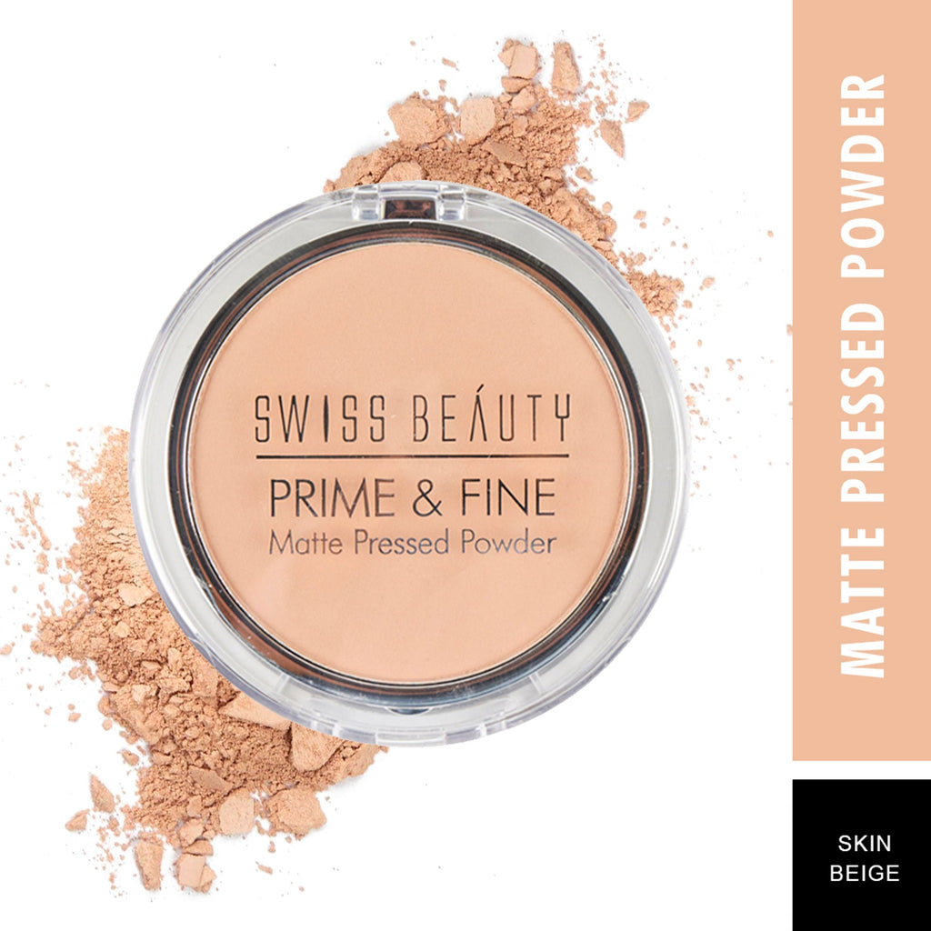 Swiss Beauty Prime & Fine Matte Pressed Powder - Warm Nude 05