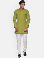 Sethukrishna Green Pure Cotton Kurta with Pyjamas For Men - Distacart