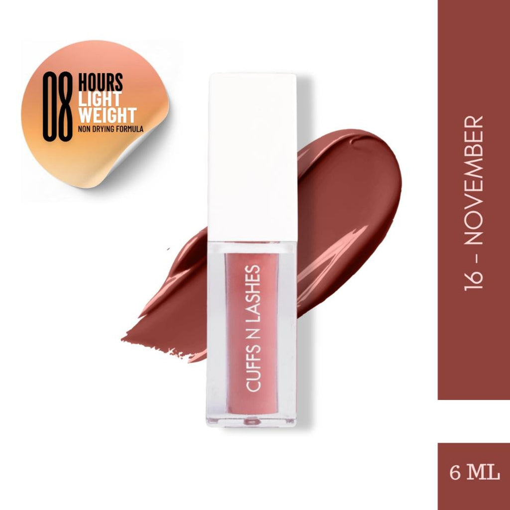 CUFFS N LASHES Matte Liquid Lipstick - 16 November