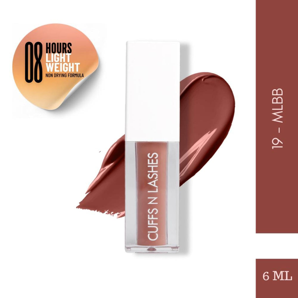 CUFFS N LASHES Matte Liquid Lipstick - 19 MLBB