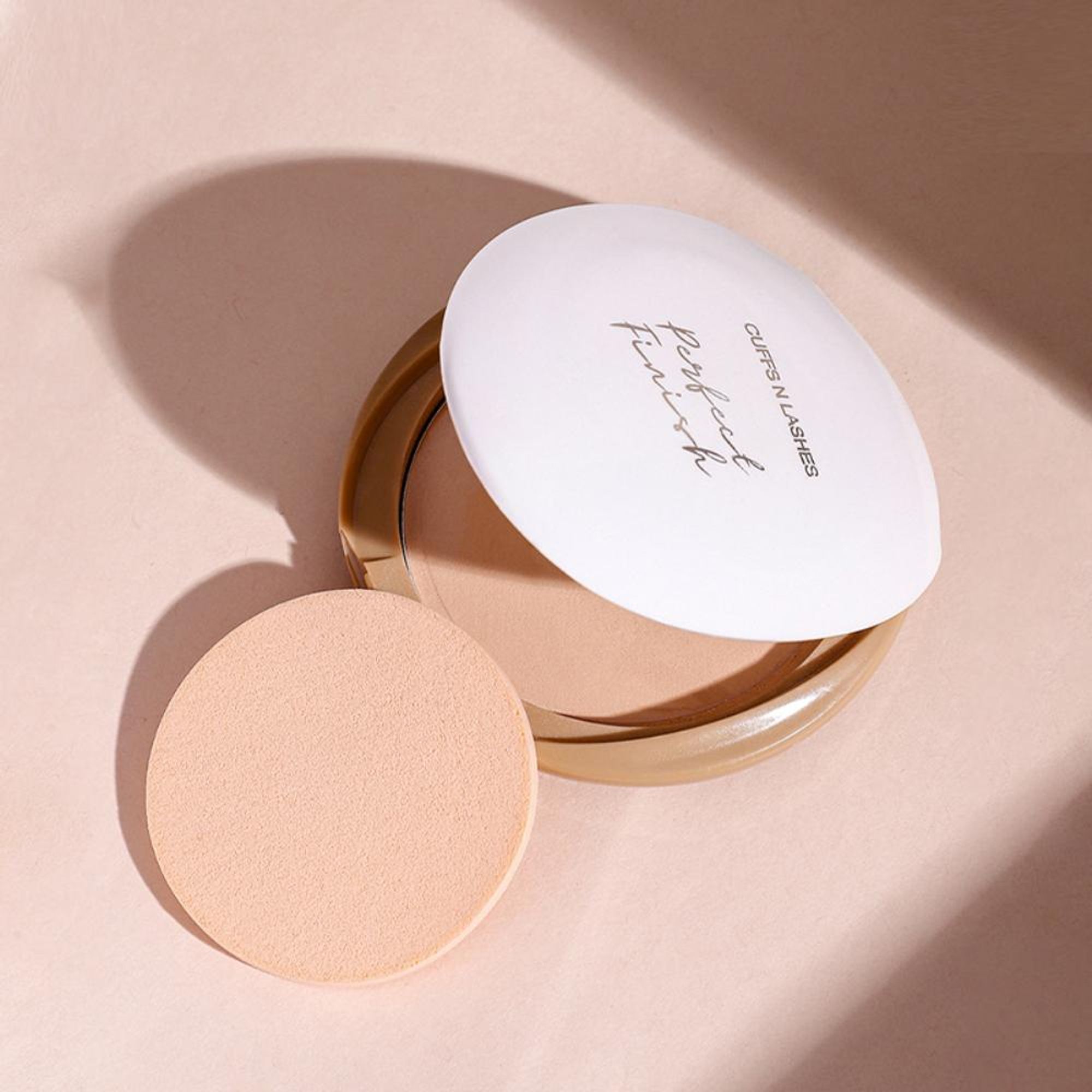 CUFFS N LASHES Perfect Finish Pressed Powder Compact With SPF 15 - 04 Golden Caramel - Distacart