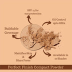 CUFFS N LASHES Perfect Finish Pressed Powder Compact With SPF 15 - 04 Golden Caramel - Distacart