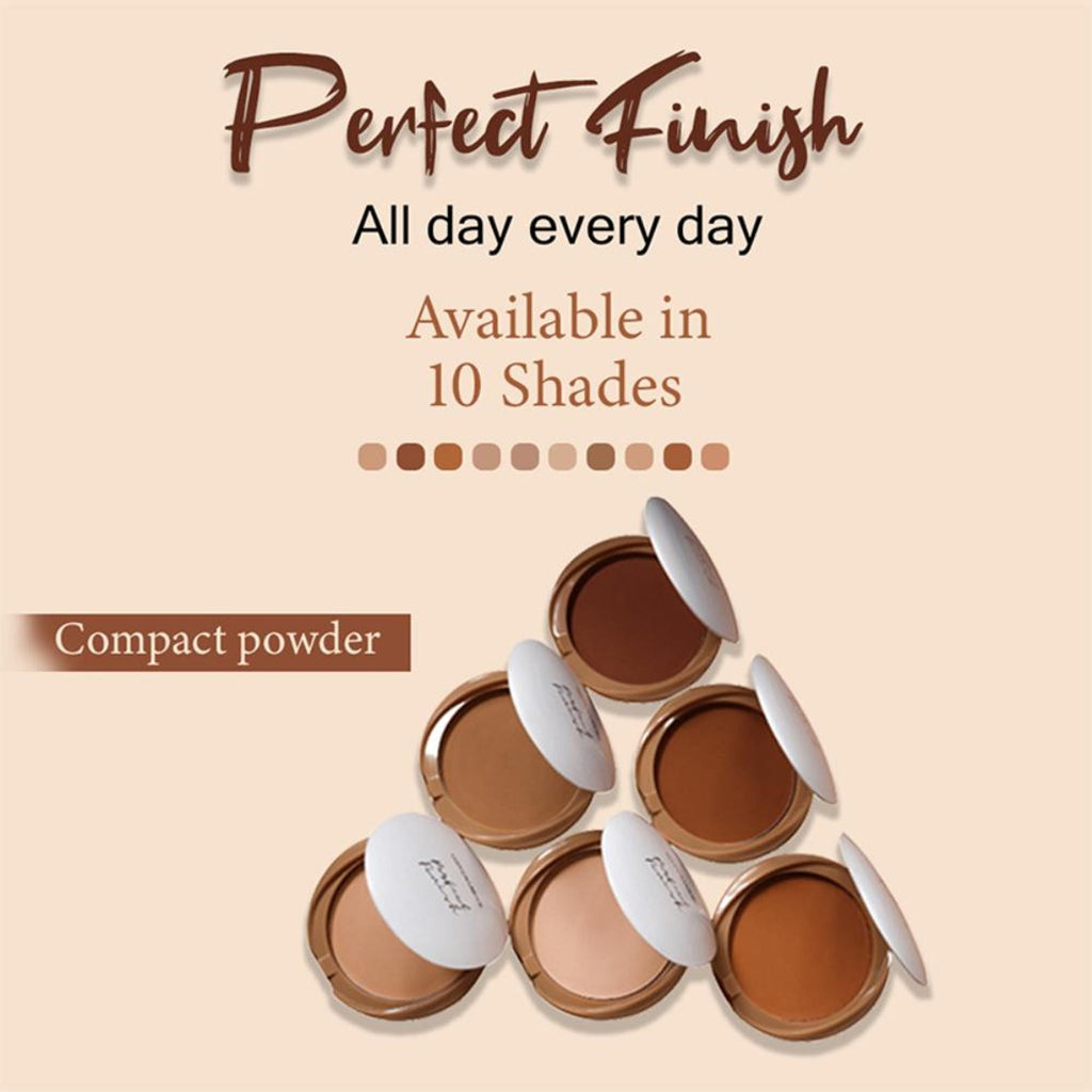 CUFFS N LASHES Perfect Finish Pressed Powder Compact With SPF 15 - 05 Light Medium - Distacart