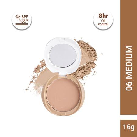 CUFFS N LASHES Perfect Finish Pressed Powder Compact With SPF 15 - 06 Medium