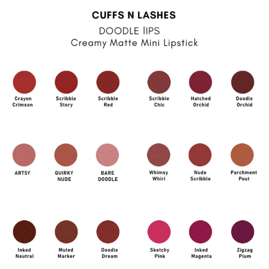 CUFFS N LASHES Doodle Lipstick Set - Set 04 - Distacart