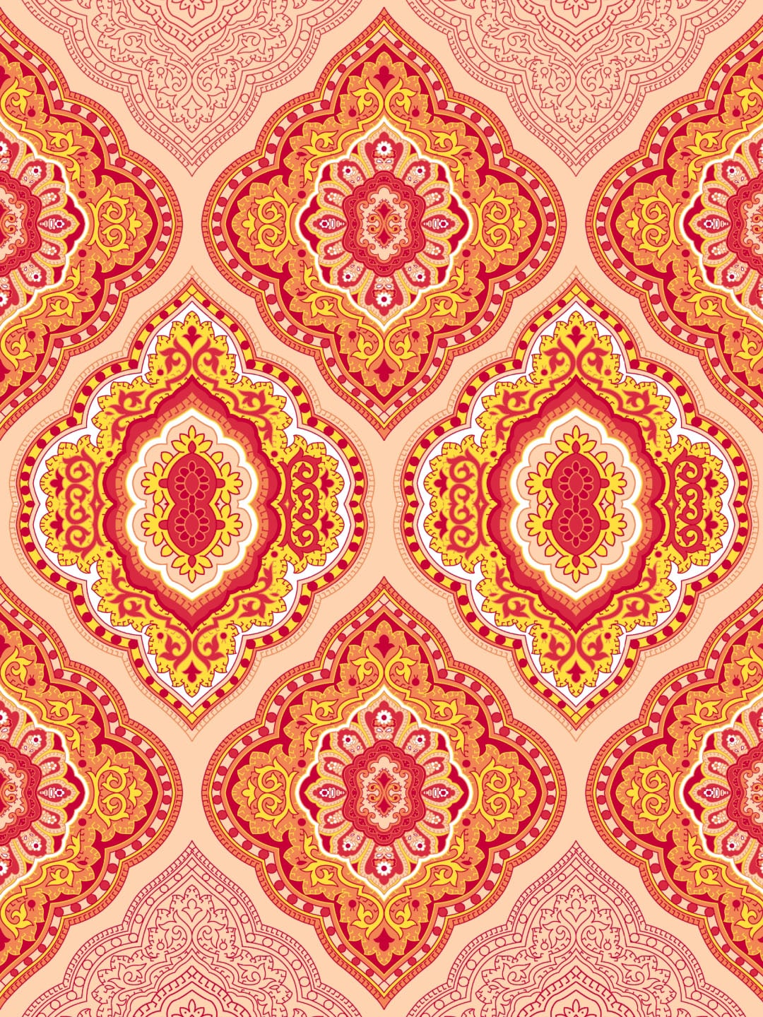 Dreamscape Pink Ethnic Motifs 144 TC Cotton Bedsheet with Pillow Covers - Distacart
