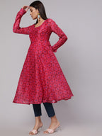Aks Tie & Dyed Anarkali Kurta