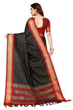 Vamika Weaving Black Cotton Silk Saree - Distacart