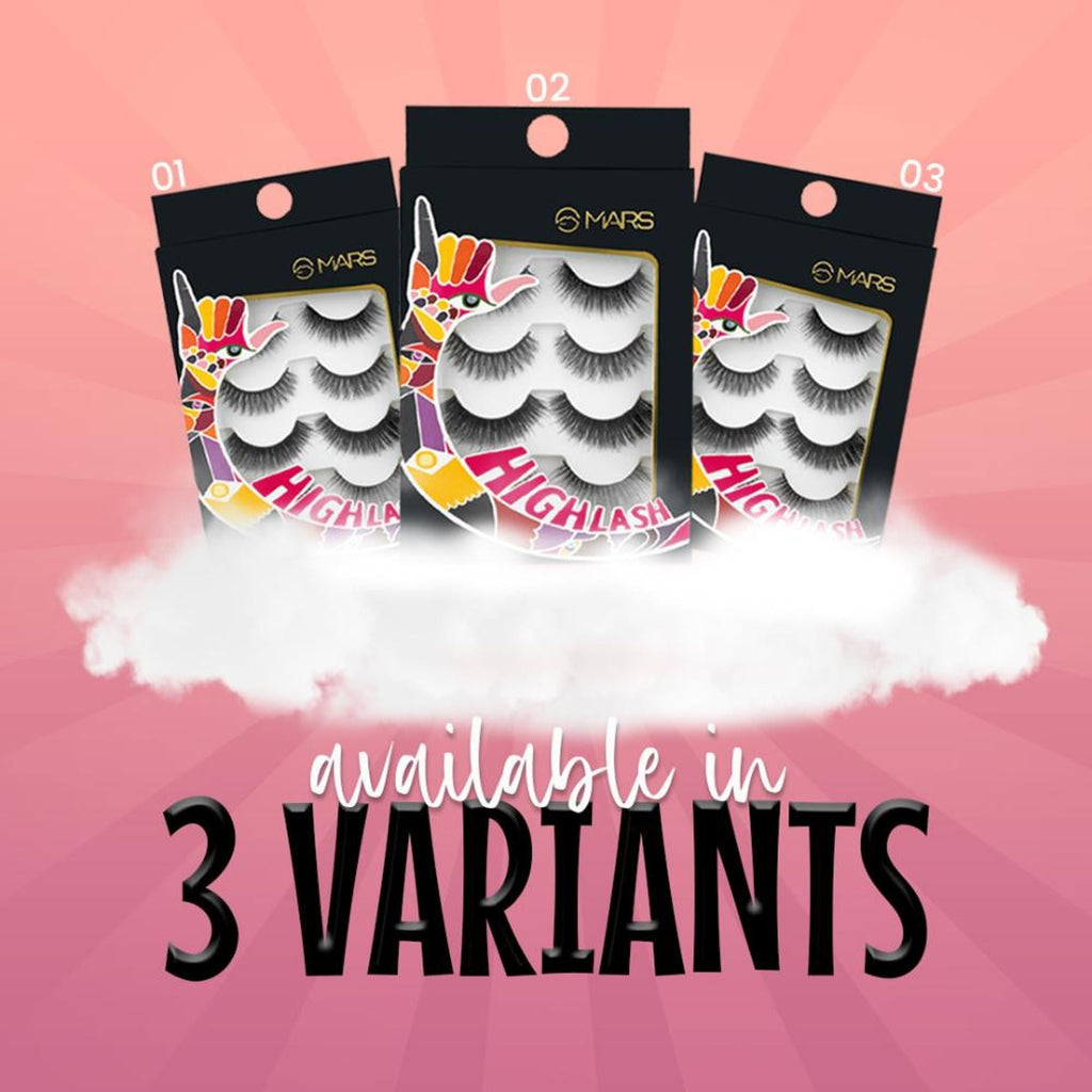 MARS Cosmetics Highlash False Eyelashes Set - 02 Dramatic - Distacart