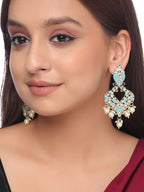 Shoshaa Turquoise Blue Contemporary Drop Earrings For Women - Distacart
