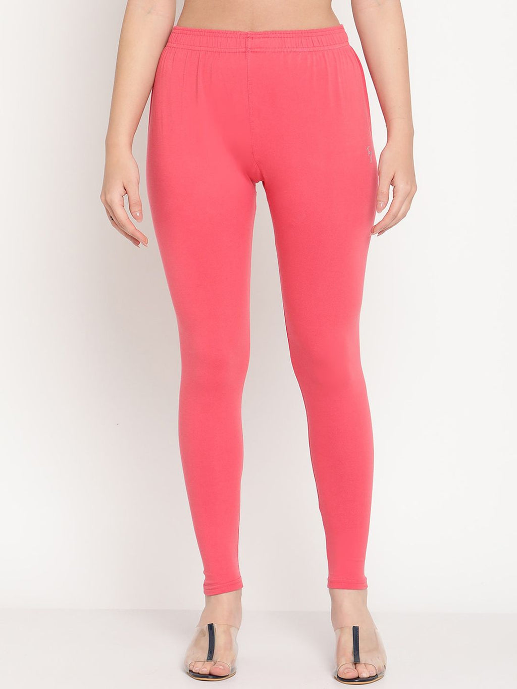 TAG 7 Women Pack of 2 Solid Ankle Length Leggings