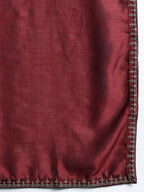 Indo Era Ethnic Motifs Yoke Design Sequinned Kurta with Trousers & Dupatta - Distacart