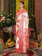 Shree Shyam Fashion Silk White Saree - Distacart