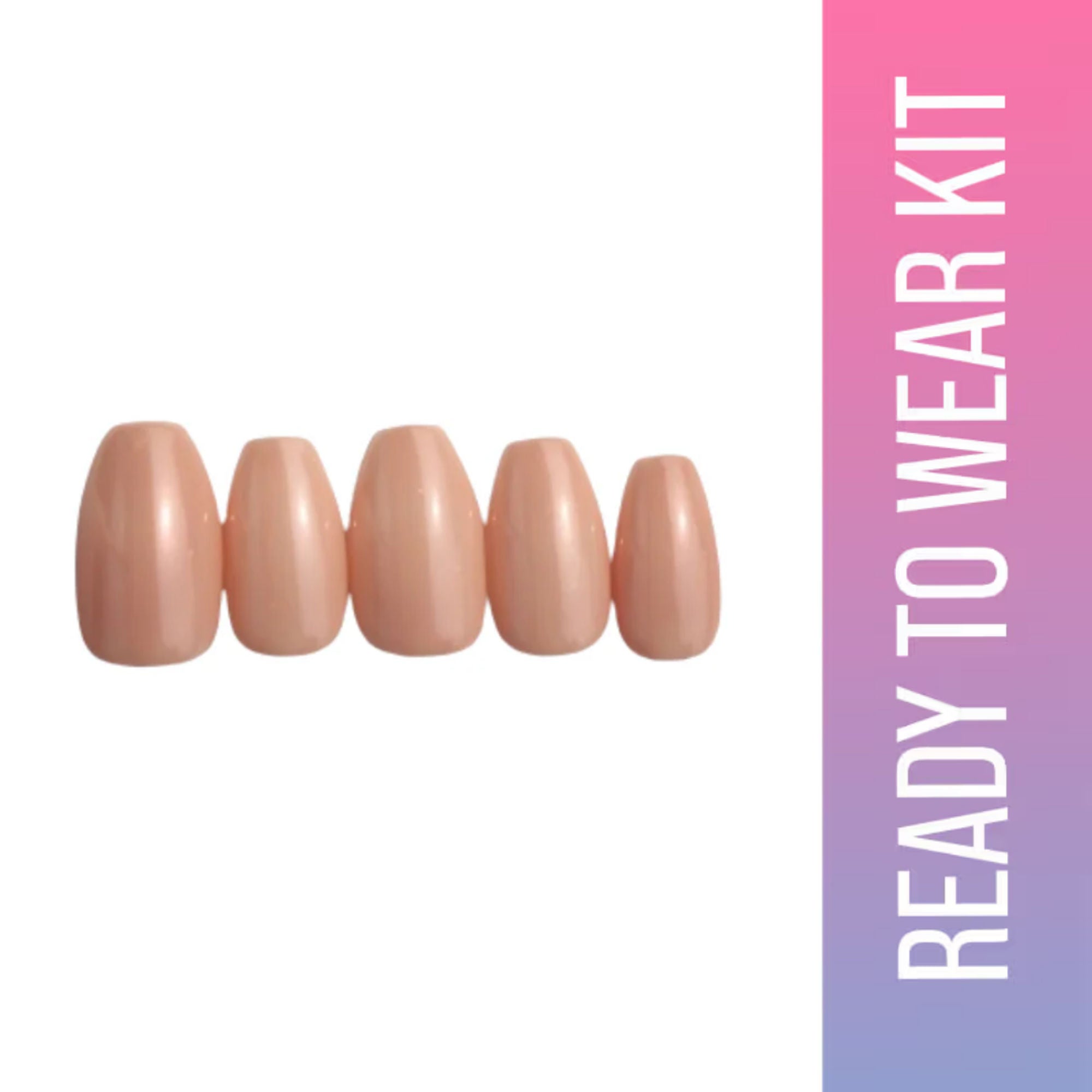 SOEZI Pastel Base Reusable Press On Nails - Application Kit