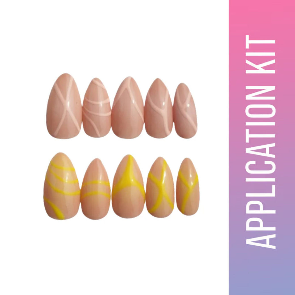 SOEZI Sunkissed Sunburn Reusable Press On Nails - Application Kit