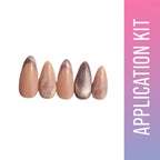 SOEZI Pink Charm Reusable Press On Nails - Application Kit