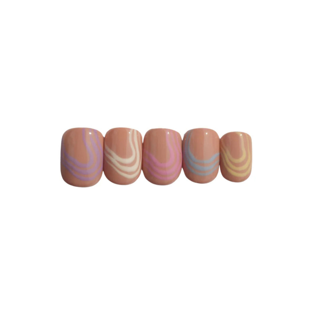 SOEZI Tropical Wave Reusable Press On Nails - Application Kit - Distacart