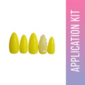 SOEZI Lemon Zest Reusable Press On Nails - Application Kit