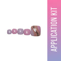SOEZI Lilac Serenity Toezi Reusable Press On Nails - Application Kit