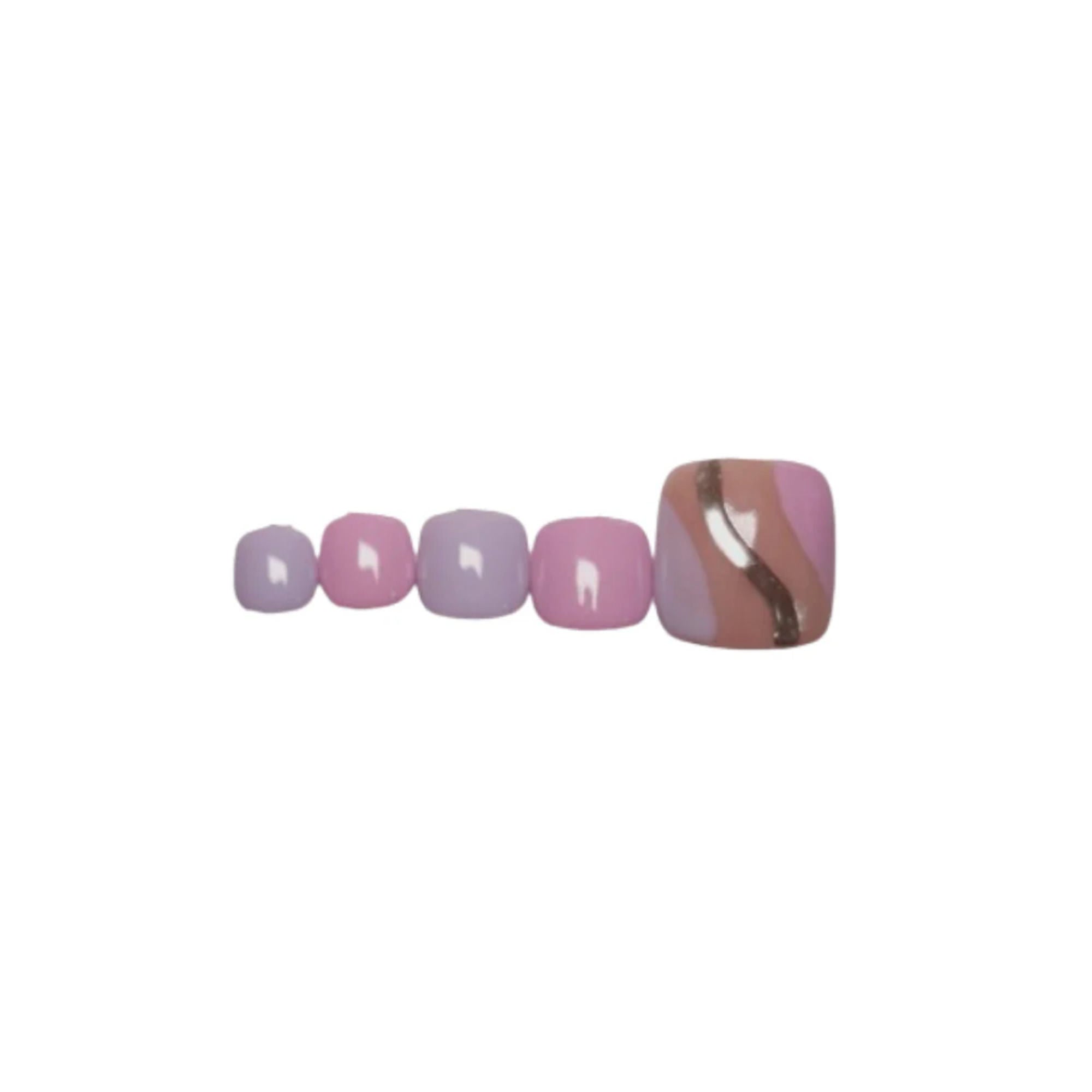 SOEZI Lilac Serenity Toezi Reusable Press On Nails - Application Kit