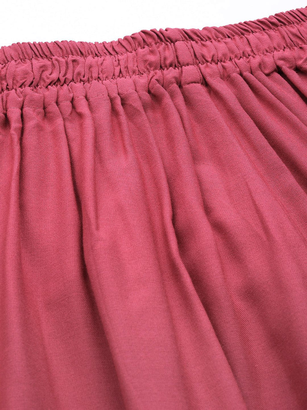 TAG 7 Women Pink Solid Wide Leg Palazzos
