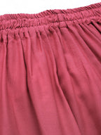 TAG 7 Women Pink Solid Wide Leg Palazzos