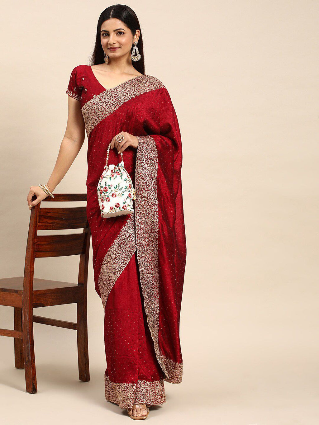 kasee Embellished Embroidered Saree - Distacart