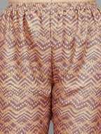 HERE&NOW Women Orange Ethnic Motifs Printed Kurta With Palazzos