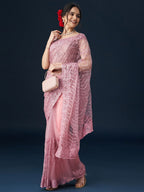kasee Geometric Embroidered Sarees - Distacart