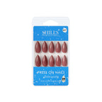 shills professional reusable press on nails almond spn607