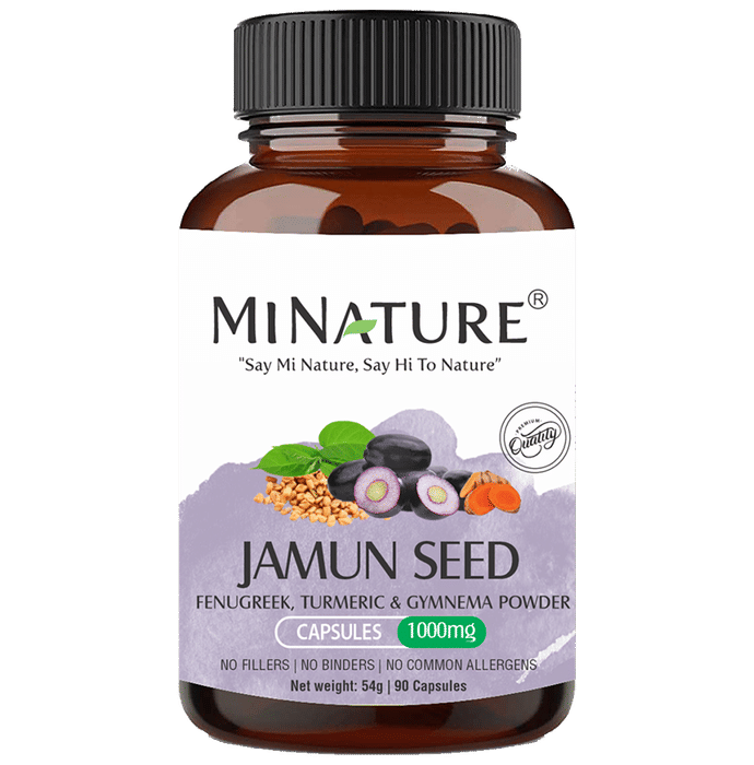 Minature Jamun Seed Fenugreek, Turmeric and Gymnema Powder Capsules