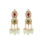 Nuyug 18K Gold Plated Divine Gold Tone Beaded Necklace Set