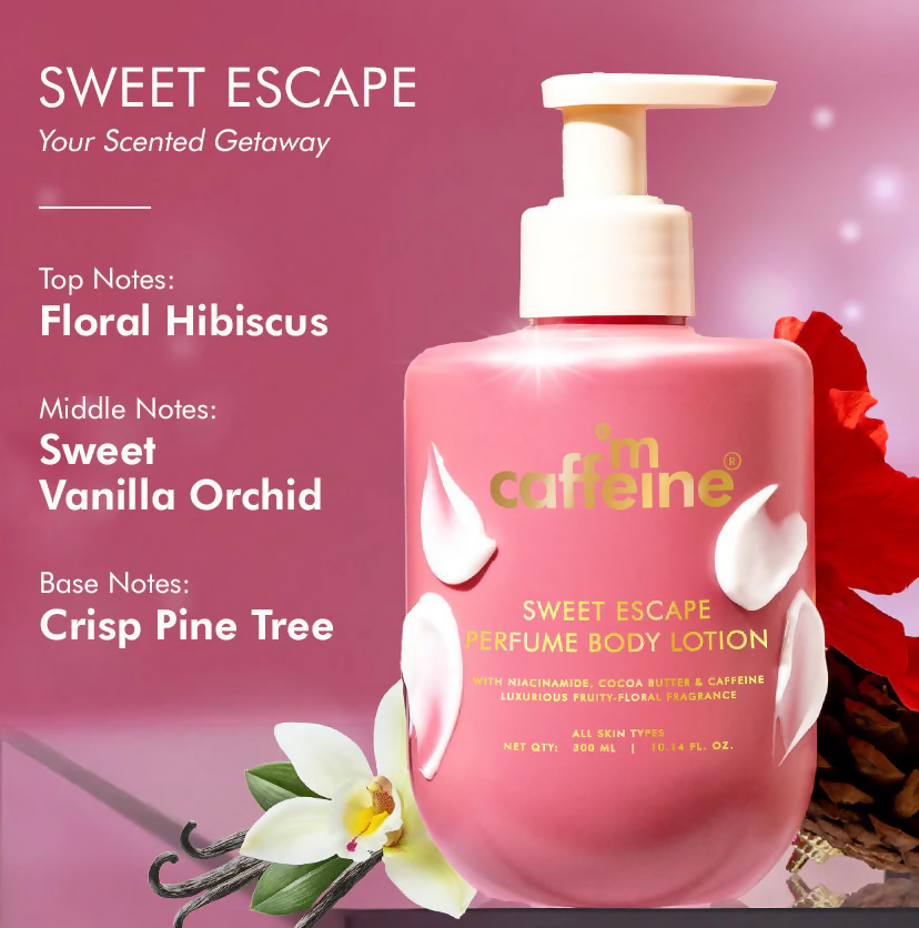 mCaffeine Pink Glow Set (Guava Body Wash & Sweet Escape Body Lotion) - Distacart