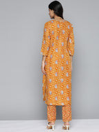 HERE&NOW Floral Printed Regular Kurta with Palazzos