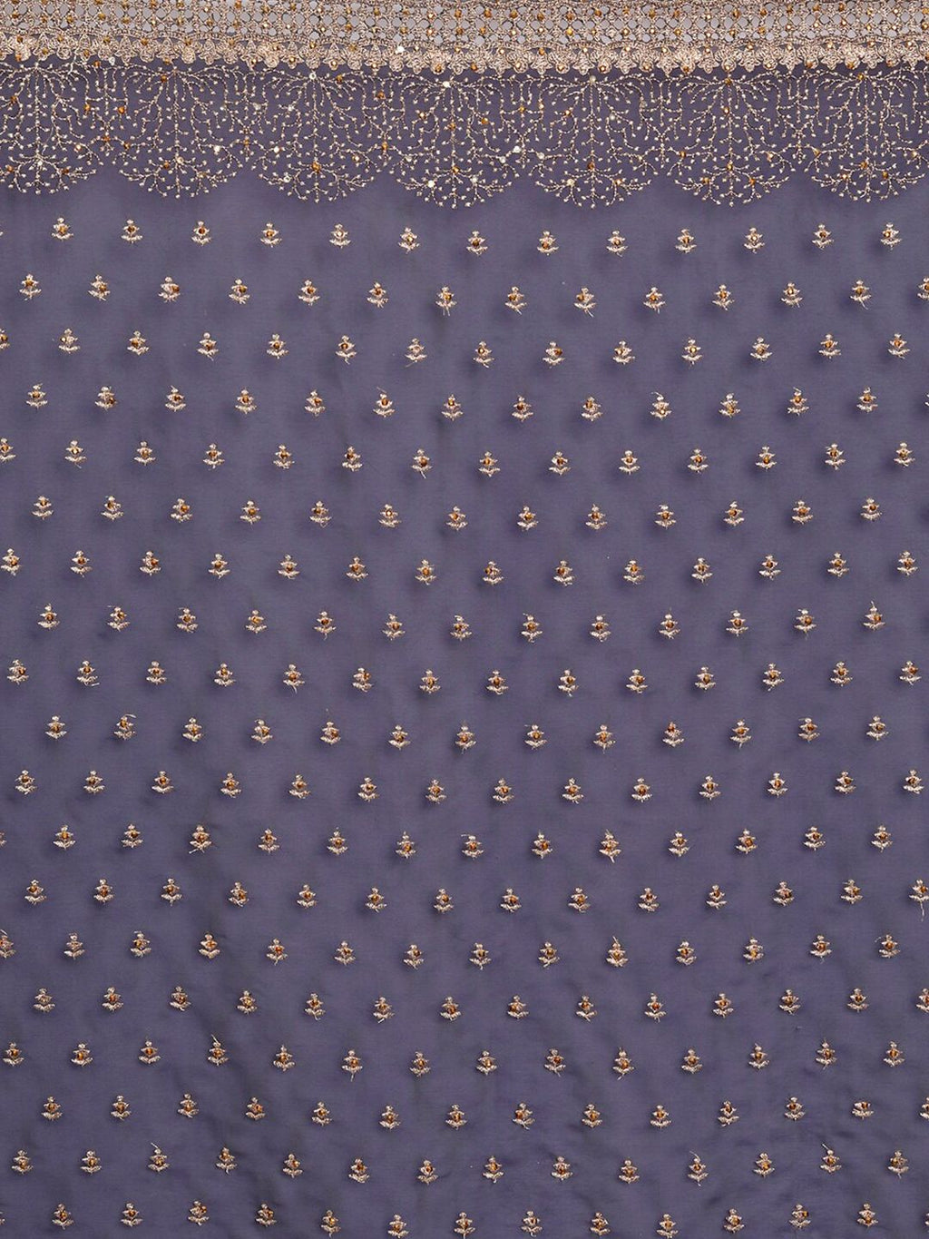 kasee Women Blue & Gold-Toned Floral Embroidered Art Silk Saree