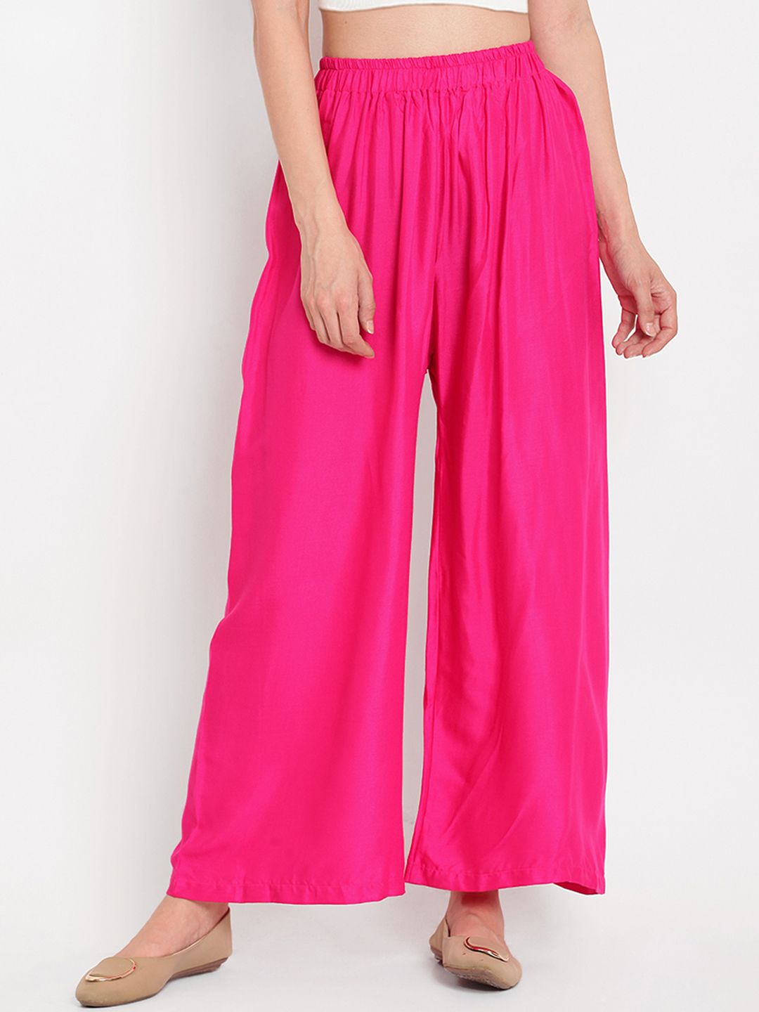 TAG 7 Women Pack of 3 Solid Flared Palazzos