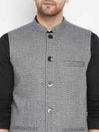 Even Apparels Grey Merino Men Woven Nehru Jacket PW689 - Distacart