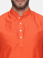Sethukrishna Men Orange Kurta with Dhoti Pants - Distacart