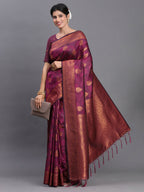 Shree Shyam Fashion Silk Purple Saree - Distacart