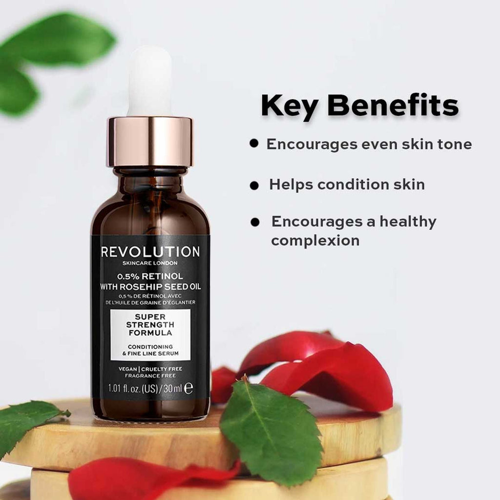 Makeup Revolution Skincare 0.5% Retinol Super Serum With Rosehip Seed Oil