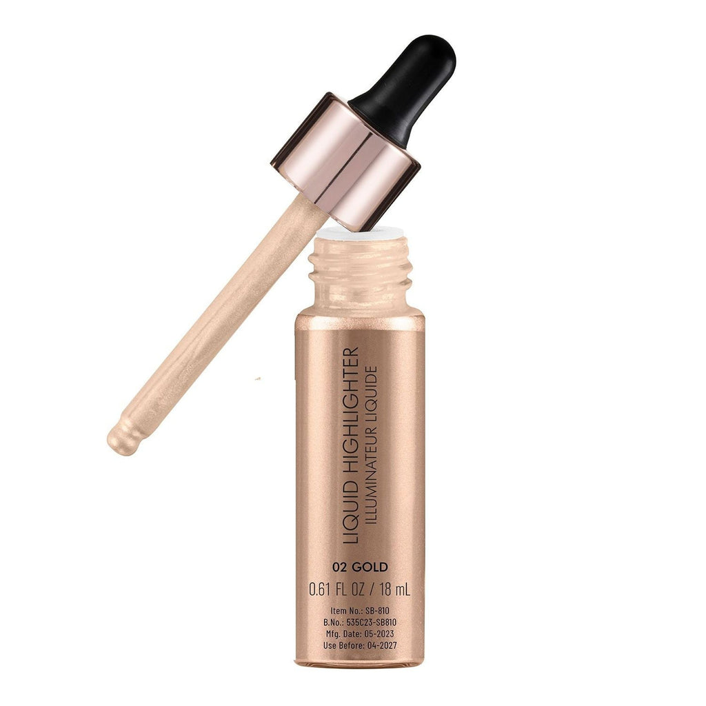 Swiss Beauty Drop and Glow Liquid Highlighter , Shimmer Shine , Dewy Finish - 02 Gold - Distacart