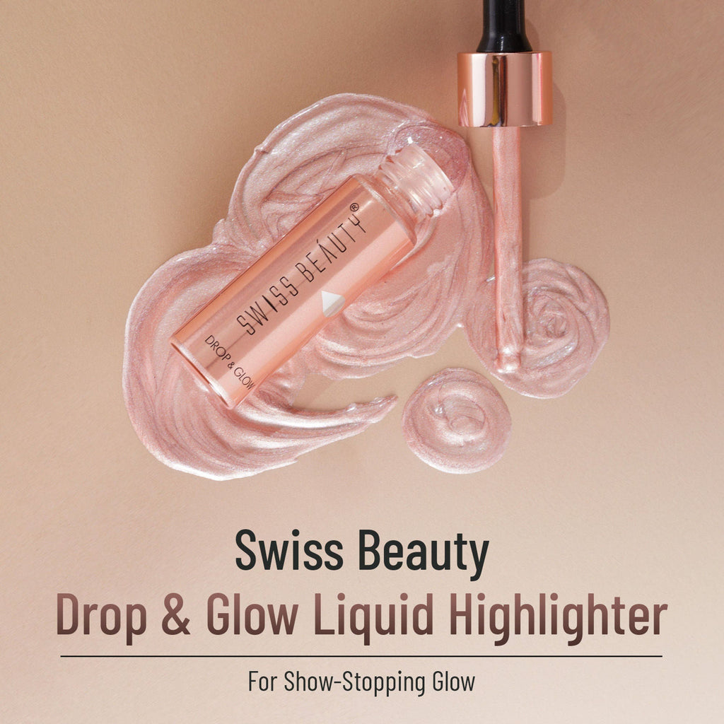 Swiss Beauty Drop and Glow Liquid Highlighter , Shimmer Shine , Dewy Finish - 02 Gold - Distacart