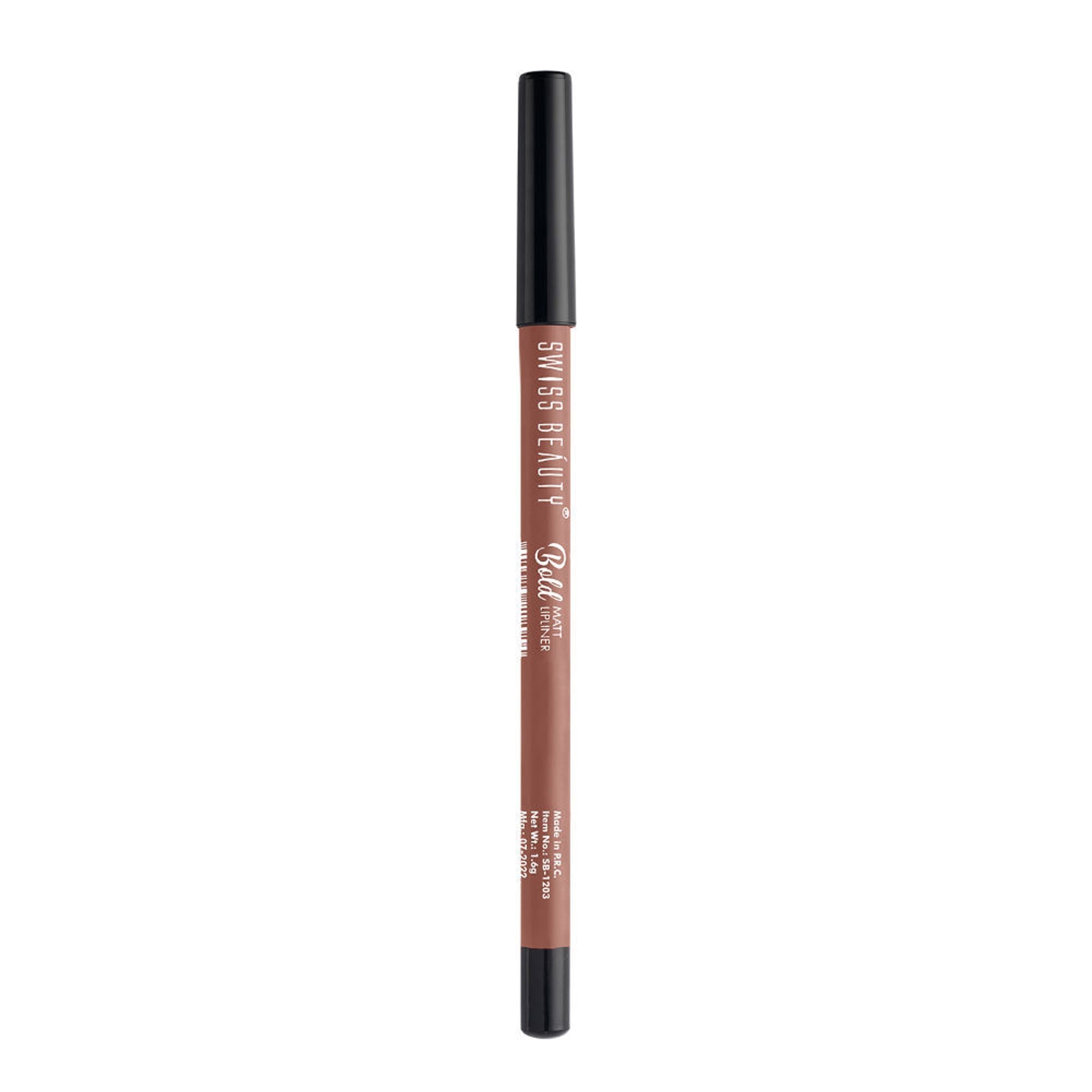 Swiss Beauty Bold Matt Lip Liner Pencil, Long-lasting , Matte Finish , Non-Drying - 3 Choco Nude - Distacart