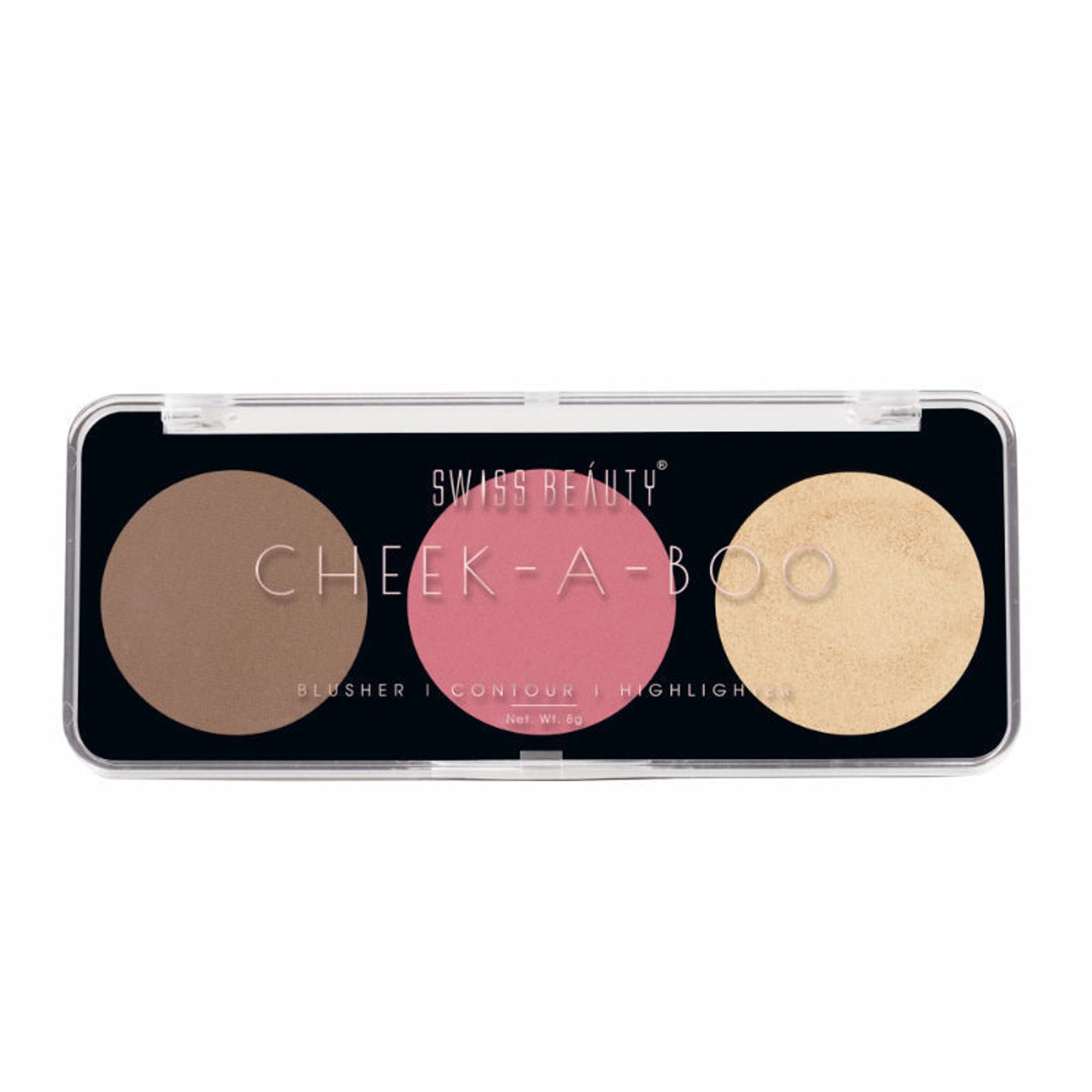 Swiss Beauty Cheek-A-Boo 3 In One Blushe Contour And Highlighter - 3 - Distacart