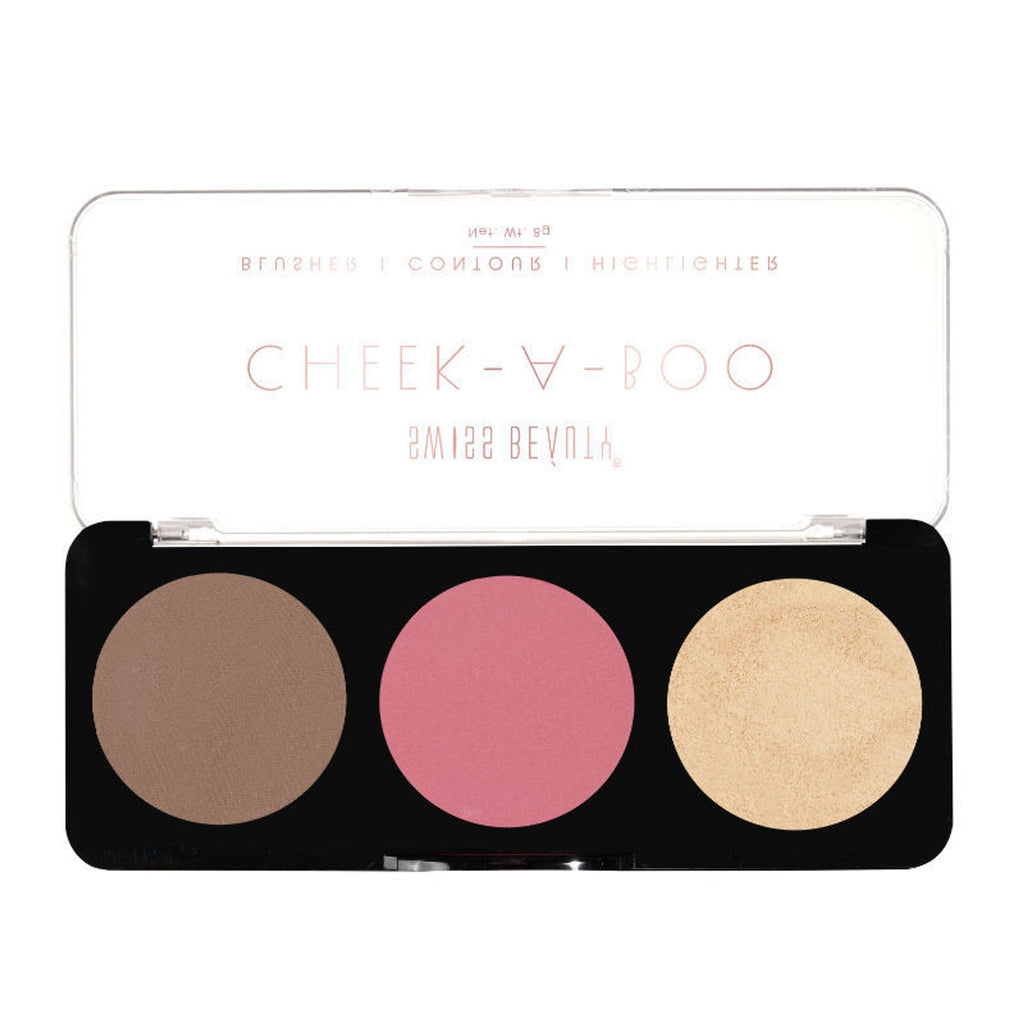 Swiss Beauty Cheek-A-Boo 3 In One Blushe Contour And Highlighter - 3 - Distacart
