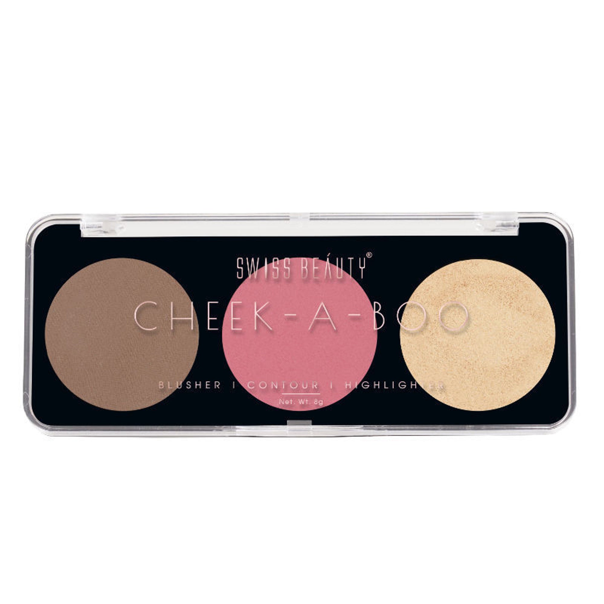 Swiss Beauty Cheek-A-Boo 3 In One Blushe Contour And Highlighter - 3 - Distacart
