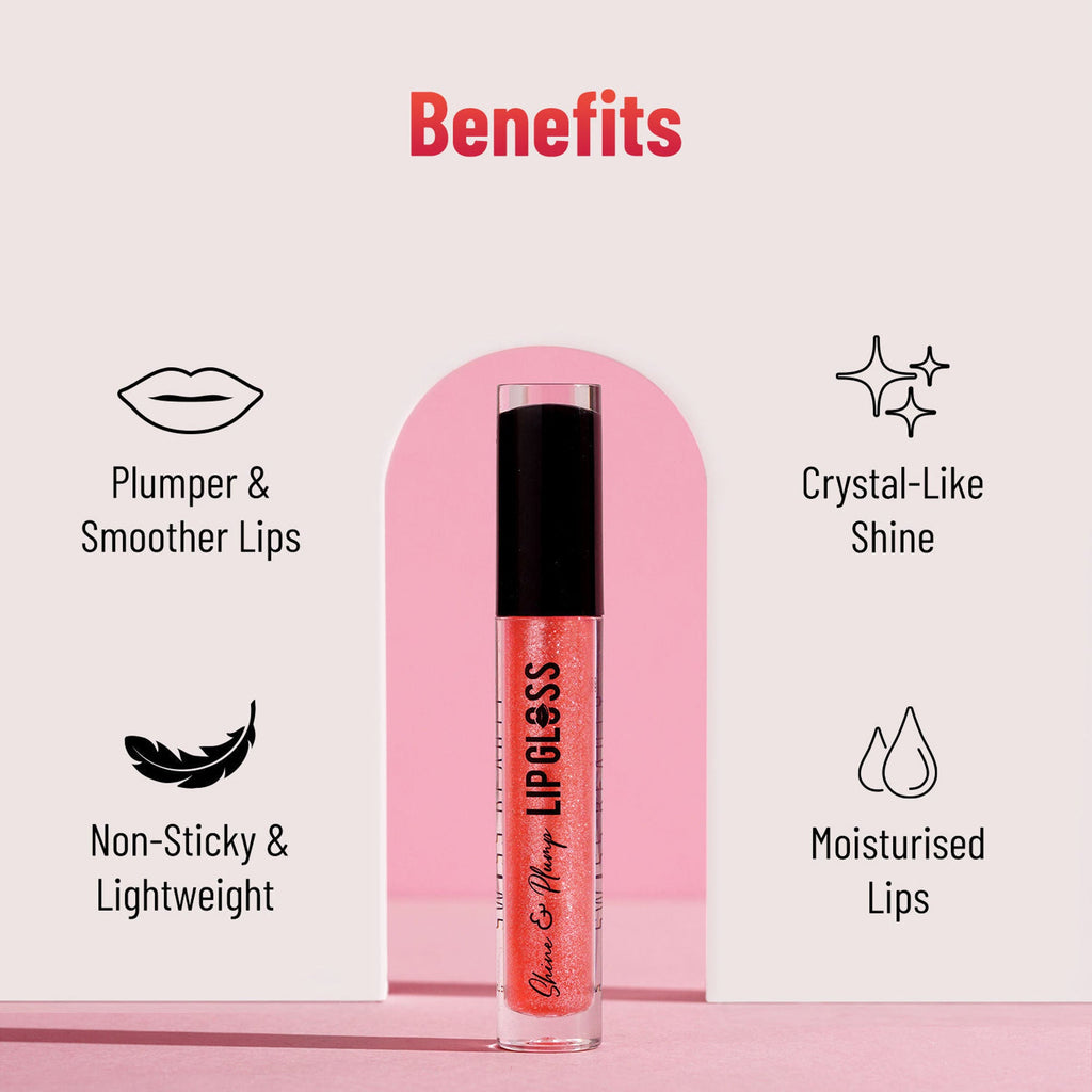 Swiss Beauty Shine & Plump Lipgloss - 4 Pretty Pink - Distacart