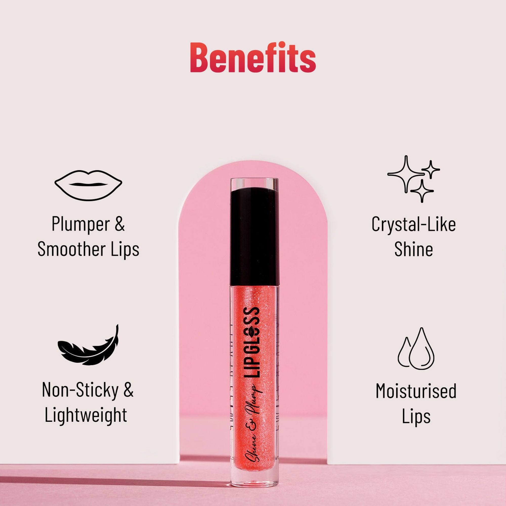 Swiss Beauty Shine & Plump Lipgloss - 4 Pretty Pink - Distacart